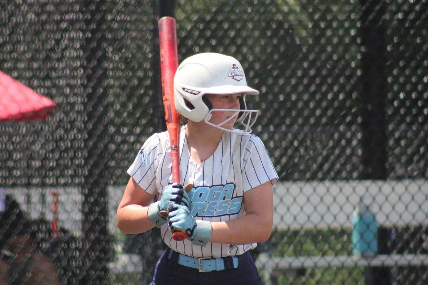 Eden Ryan playing softball